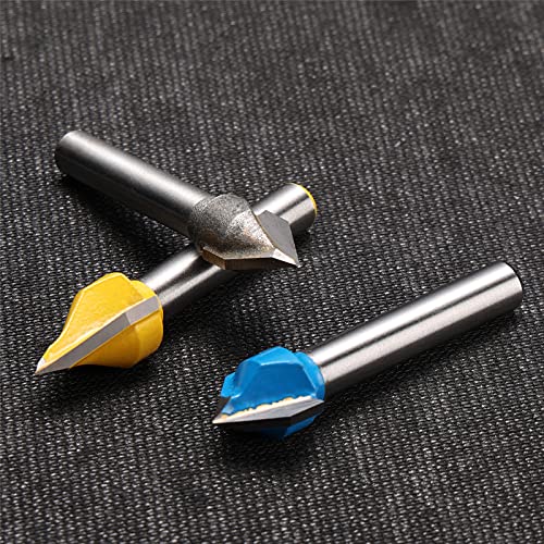 Genmitsu 1/4'' V Grooving Router Bit Set, 60 Degree & 90 Degree CNC Router Bits, 3D V Shape Milling Wood Cutter Knife CNC Engraving Router Bit, VG03A - Image 5
