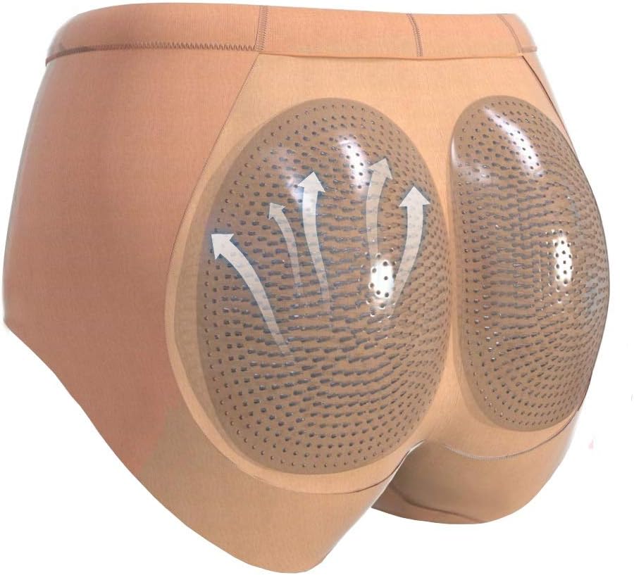 Butt Lifter Padded Panty for Bigger Rounder & Lifted Butt, Hip Enhancer Panties for Women, with Lightweight and Breathable Silicone Pad (S, 1cm Pads)