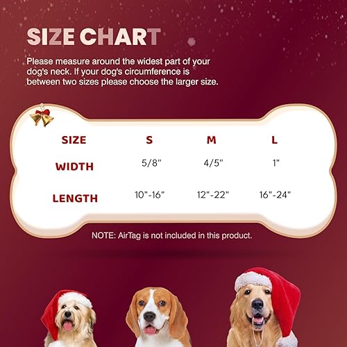 Miniatura 5 de MIDOG AirTag - Collar de perro de moda para perros pequeños, medianos y grandes, con funda de soporte para AirTag, collar ajustable de nailon suave