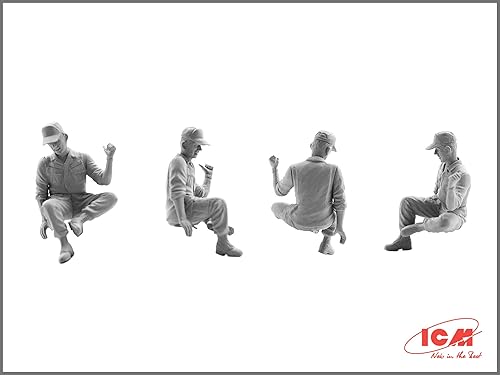 Miniatura 3 de ICM 32114 - Modelos de figuras militares de plástico US Helicopter Pilots (Guerra de Vietnam) Kit de modelo de plástico - Escala 132