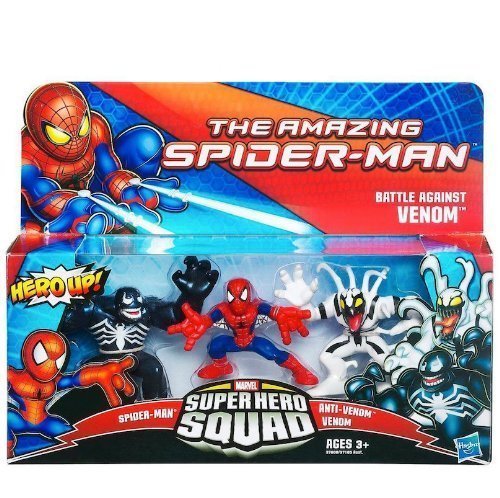 Marvel Super Hero Squad The Amazing Spider-Man Battle Against Venom 3-Pack