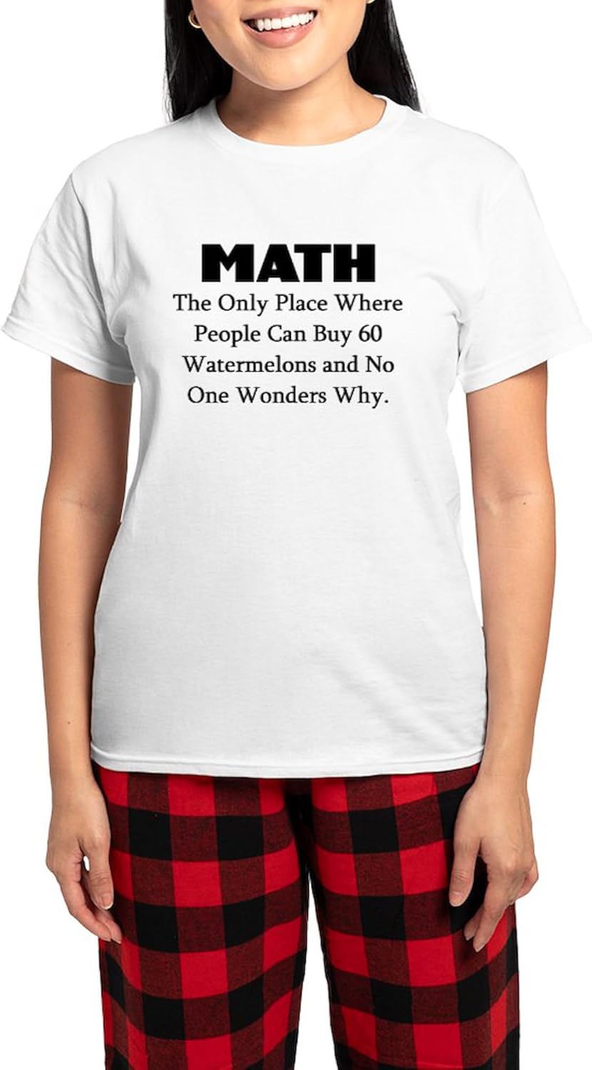 CafePress Math The ONLY Place Where People CAN Buy 60 WATERM Women's Novelty Cotton Pajama Set, Comfortable PJ Sleepwear