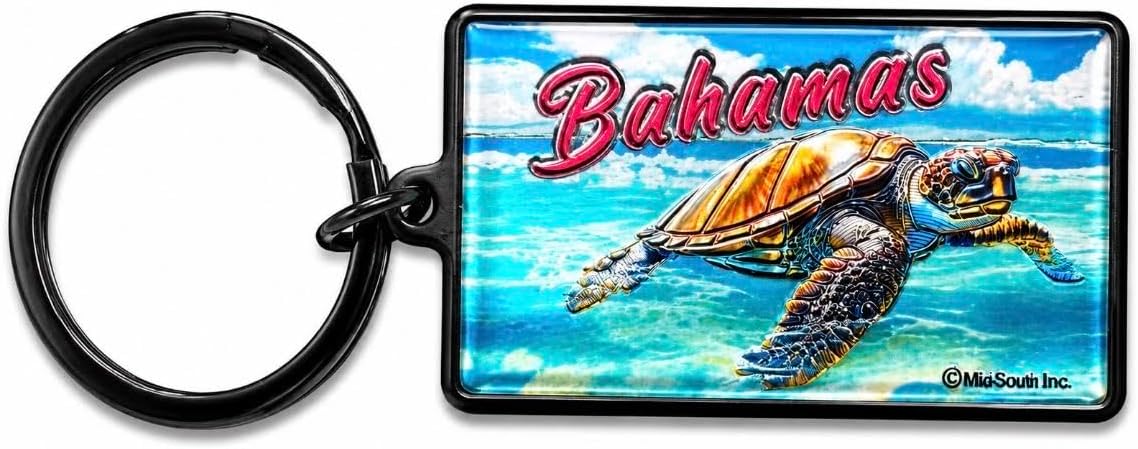 Westmon Works Bahamas Sea Turtle Keychain Metal Vacation Souvenir Key Ring