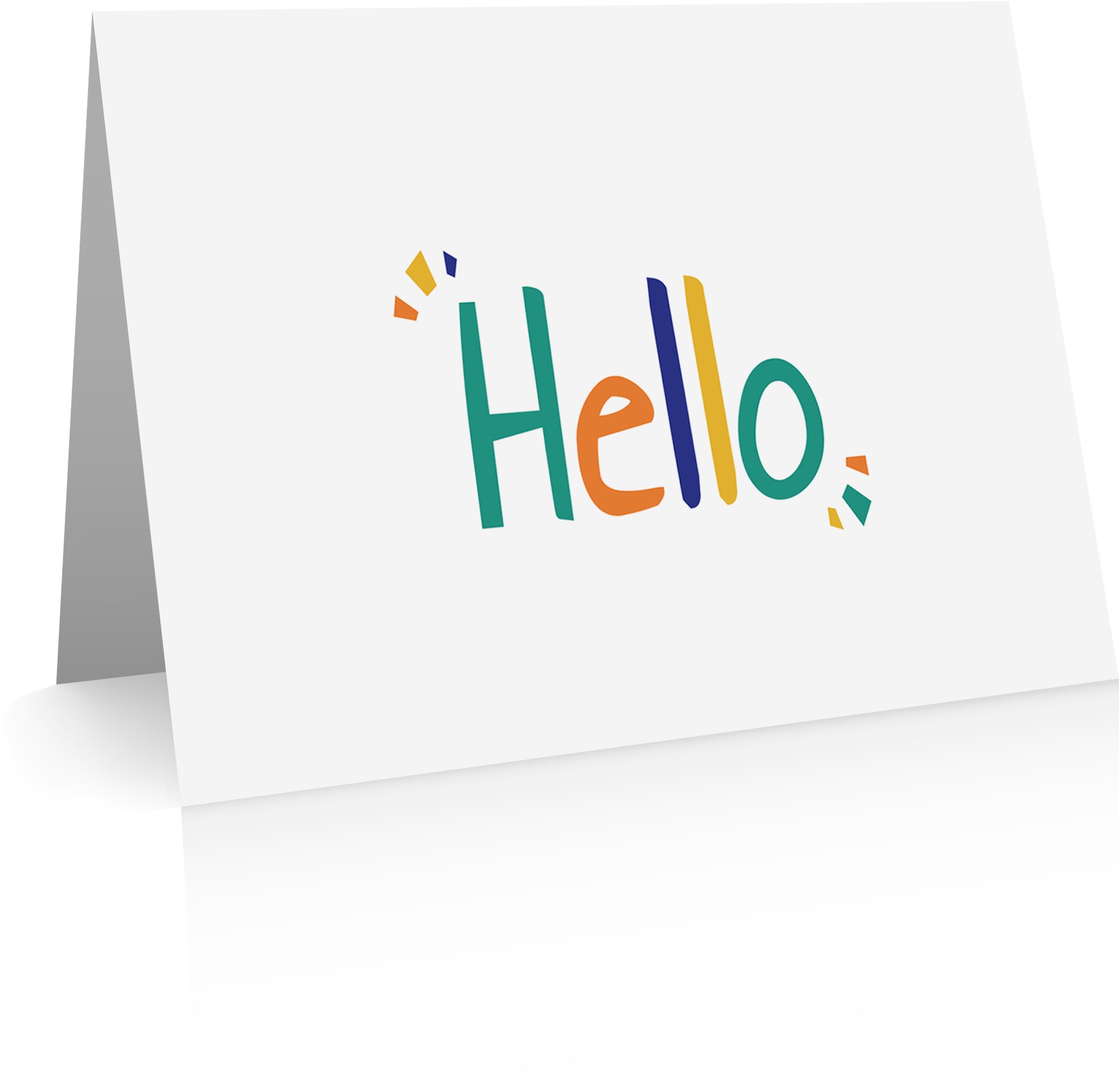 Little Notes by Comptime Hello Cards (12 Fold-over Cards and Envelopes) Hello Greeting Cards