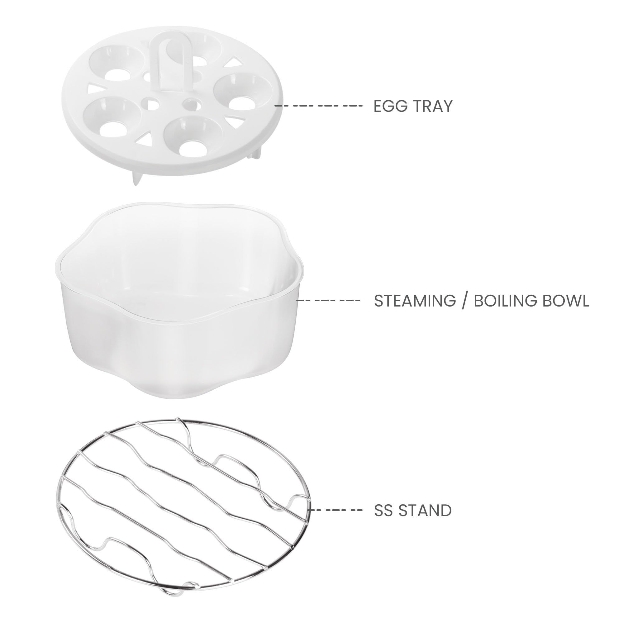 Milton Kitchen Essential Euroline Go Electro Electric Cooker With Glass Lid, 600 Watt, 1.2 Litres, Multi-Purpose Kettle Cum Steamer for Instant Noodles, Eggs, Cordless Pot 4