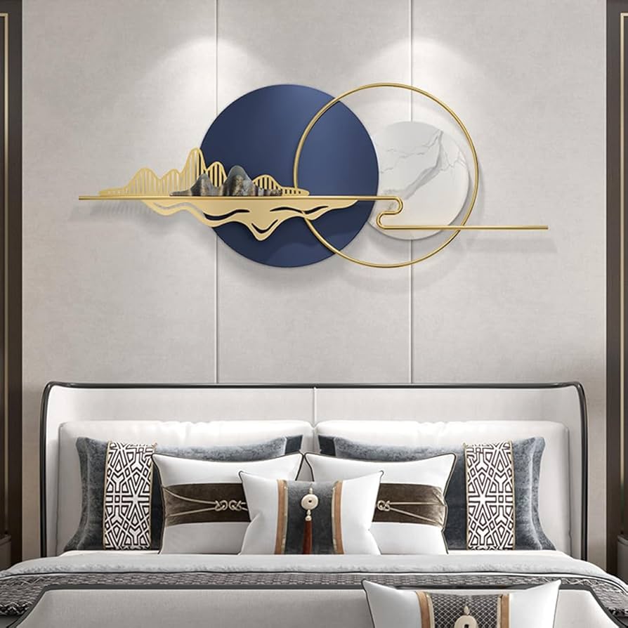 ZXWCYJ Metal Wall Art, Bright Wall Decoration for Living