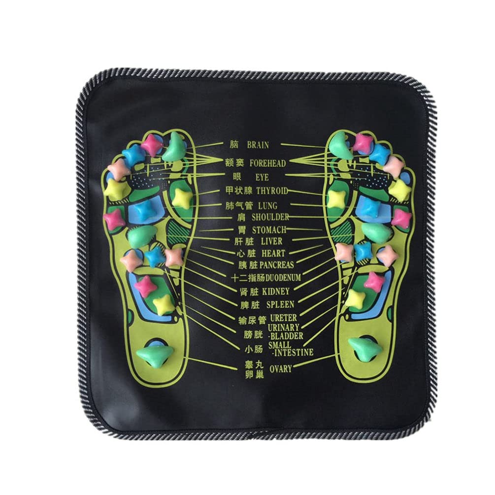Electric Foot Massagers - Pebble Foot Massage Mat Reflexology Massage Mat for Relax Body Acupressure Mat-image-23