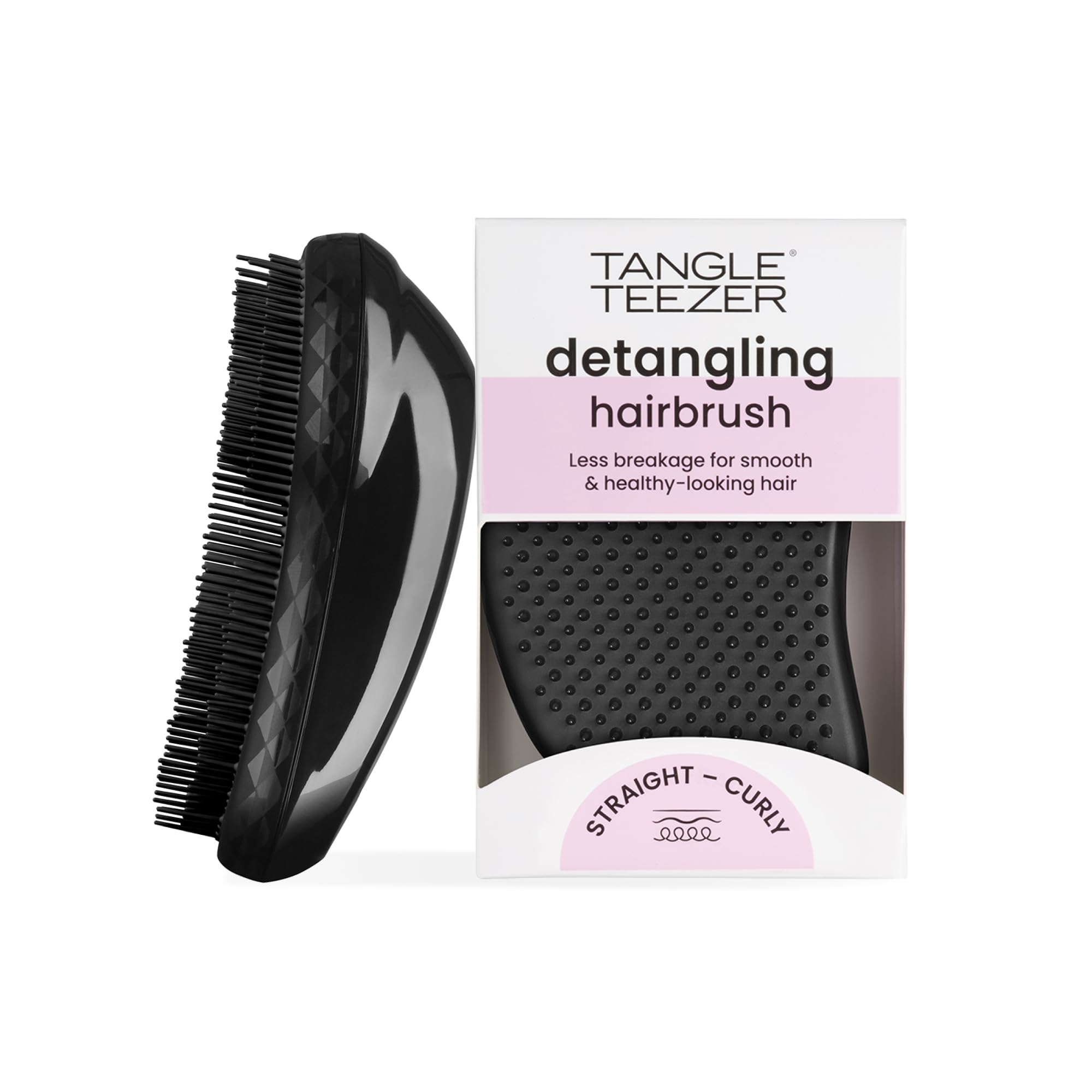 Original Detangling Hairbrush - For Wet & Dry Hair - Detangling Brush for All Hair Types - Two-Tiered Teeth Reduce Breakage & Eliminate Knots - Panther Black