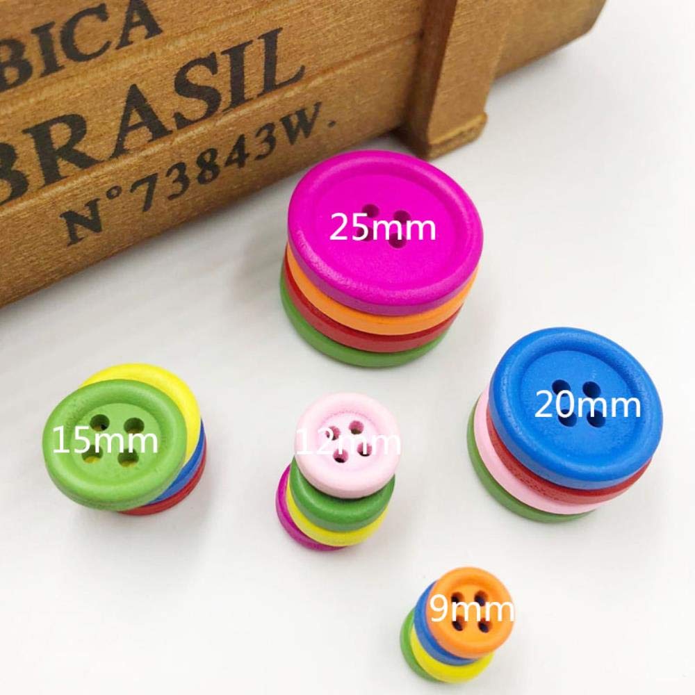 Lot De 10 Boutons Ronds En Bois à 4 Trous Pour Bricolage, Couture