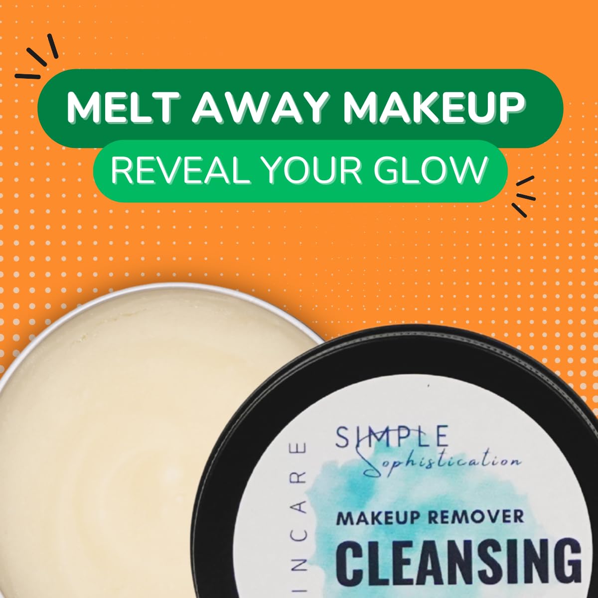 Tallow Cleansing Balm - With Grass-fed Beef Tallow, Papaya Enzyme | Waterproof Makeup Remover Balm | Natural Face Cleanser Oil | Sulphate Free | for sensitive skin, MADE IN USA - 3.17 oz/ 90 g