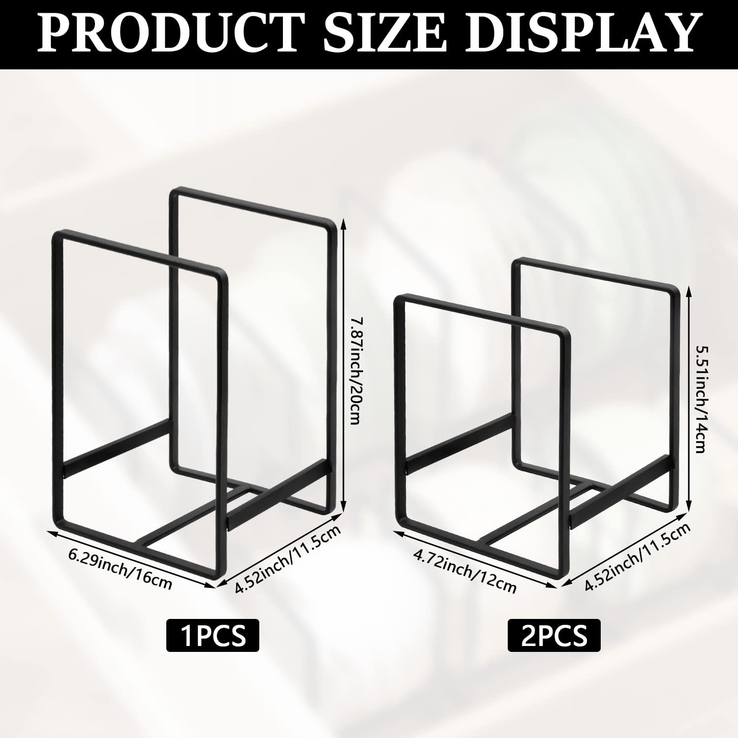 3 STK Abtropfgestell Geschirr, Tellerhalter, Metall Multifunktion Organizer, Geeignet für Küchen Aufbewahrungsplatten Geschirr & Topfdeckel (Packung mit 2)