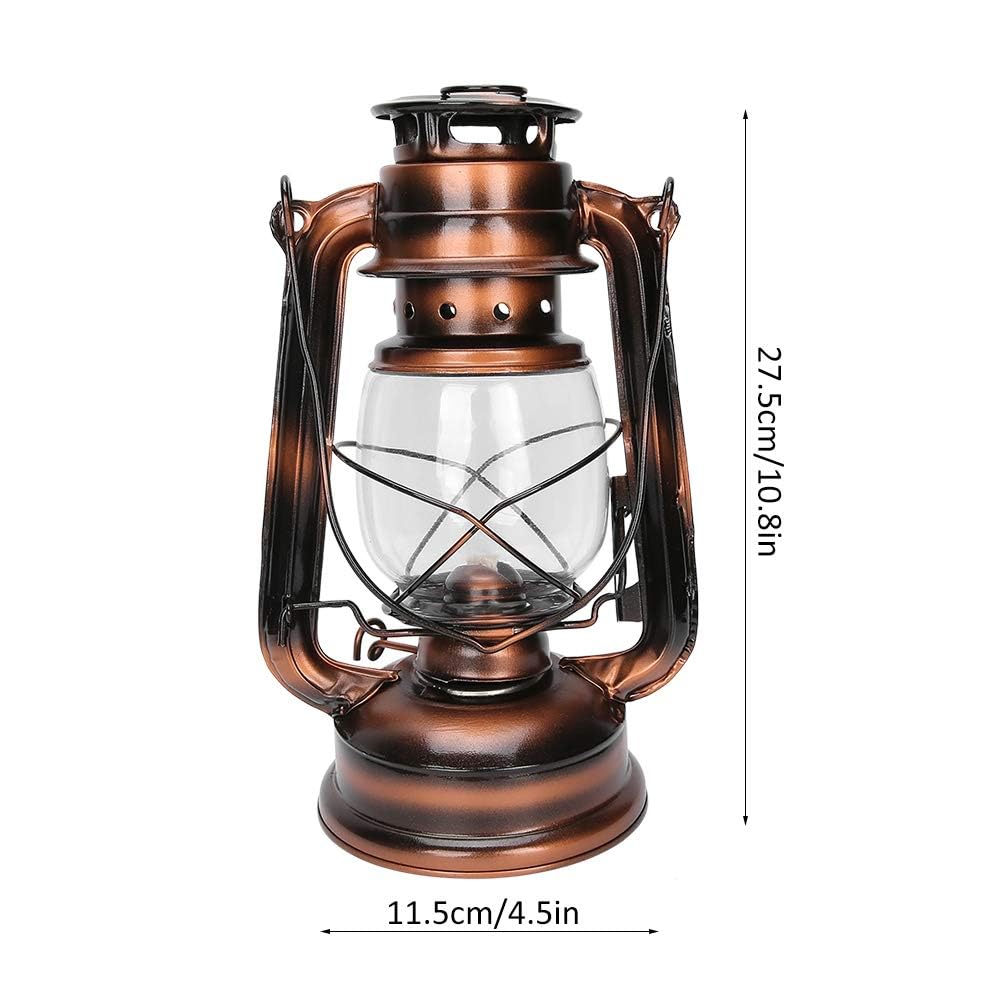 Dpofirs Petroleumlampe Notfall Große Kapazität Lange Beleuchtungszeit Bronze Ornament Geeignet für Notfälle wie Stromausfälle