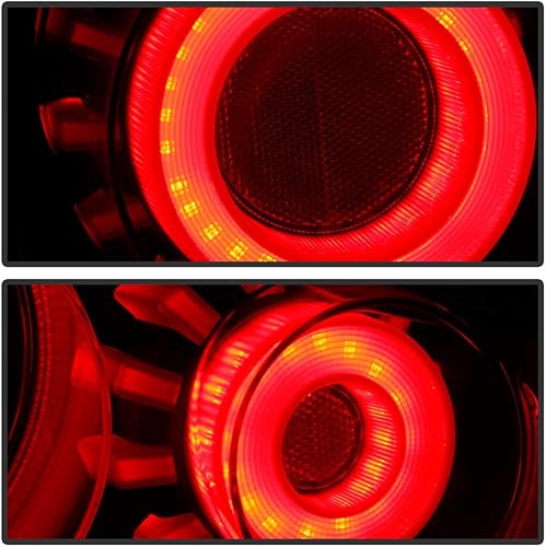 Miniatura 6 de ACANII - Para Infiniti G37 / Q60 Coupé 2008-2015, carcasa negra, tubo LED 3D, luces traseras, montaje de lámparas de freno izquierda y derecha