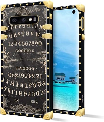 DAIZAG Compatible con Samsung Galaxy S10e, B Witchy Ouija Board Square Case Luxury Elegant Women Girls Metal Decoración Corner Classic Retro Soft