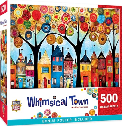 Image of MasterPieces 500 Piece Jigsaw Puzzle for Adults, Family, Or Youth - Our Neighborhood - 15 inch x 21 inch