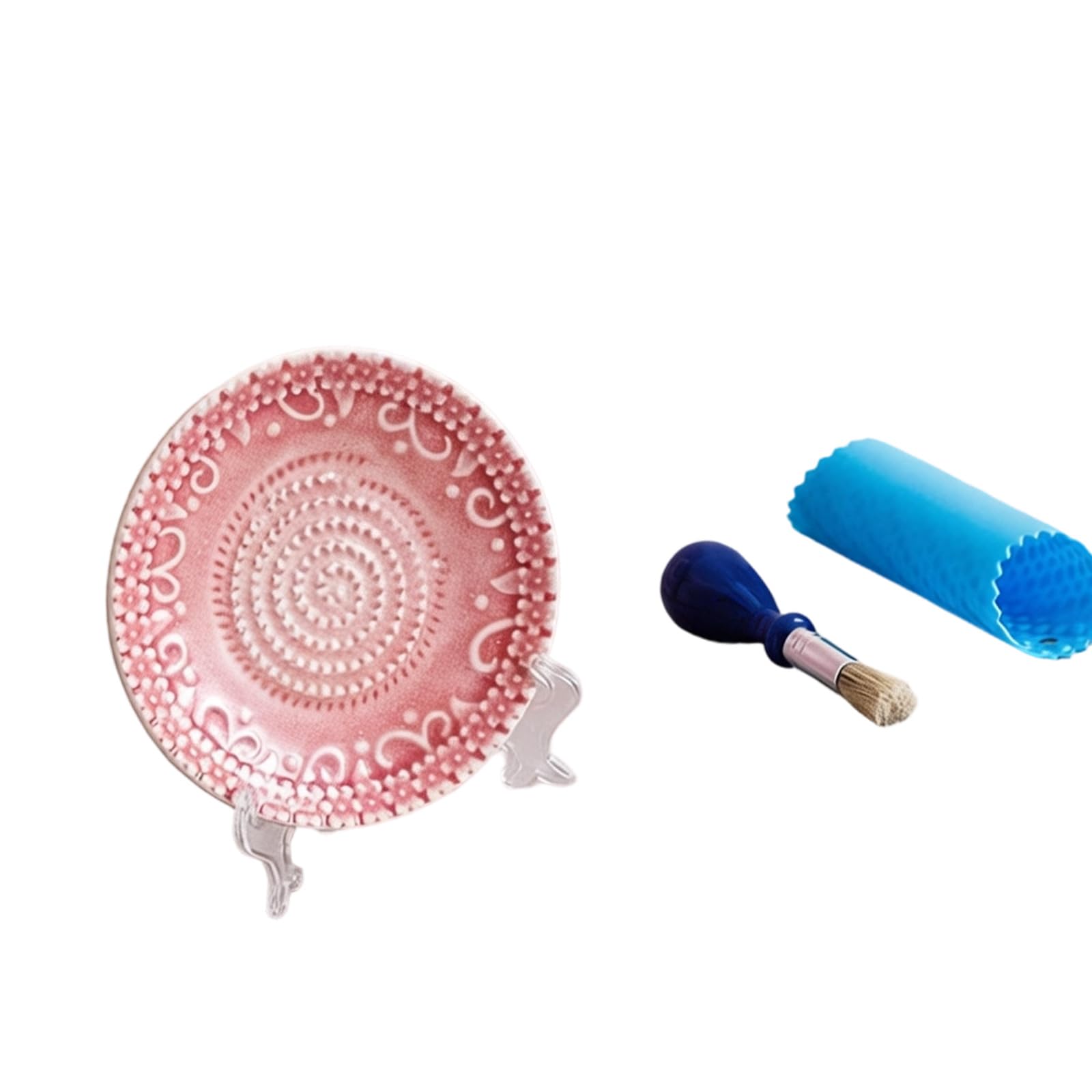 Multipurpose Ceramic Manual Grinder Plate Embossing Grater with Peeler and Brush for Garlic Gingers and Homemades Sauces Garlic Grinding Plate Ceramic Aromatic Grinder Hand Masher Cooking Ingredients