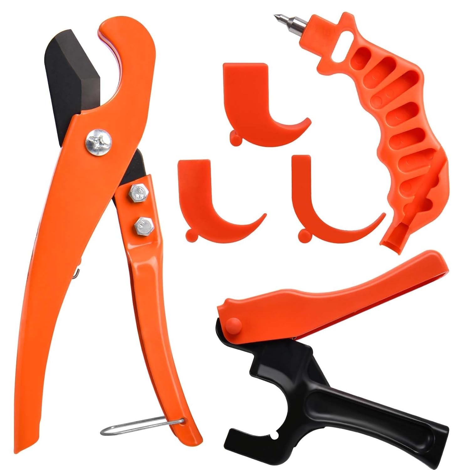 Drip Irrigation Tubing Cutter Hole Punch Tool with 3Pcs Spacers Irrigation Sprinkler Hose Cutter Watering System Drip Line 2 in 1 Combination Punch & Fitting Insertion Tool for Garden PE Pipe