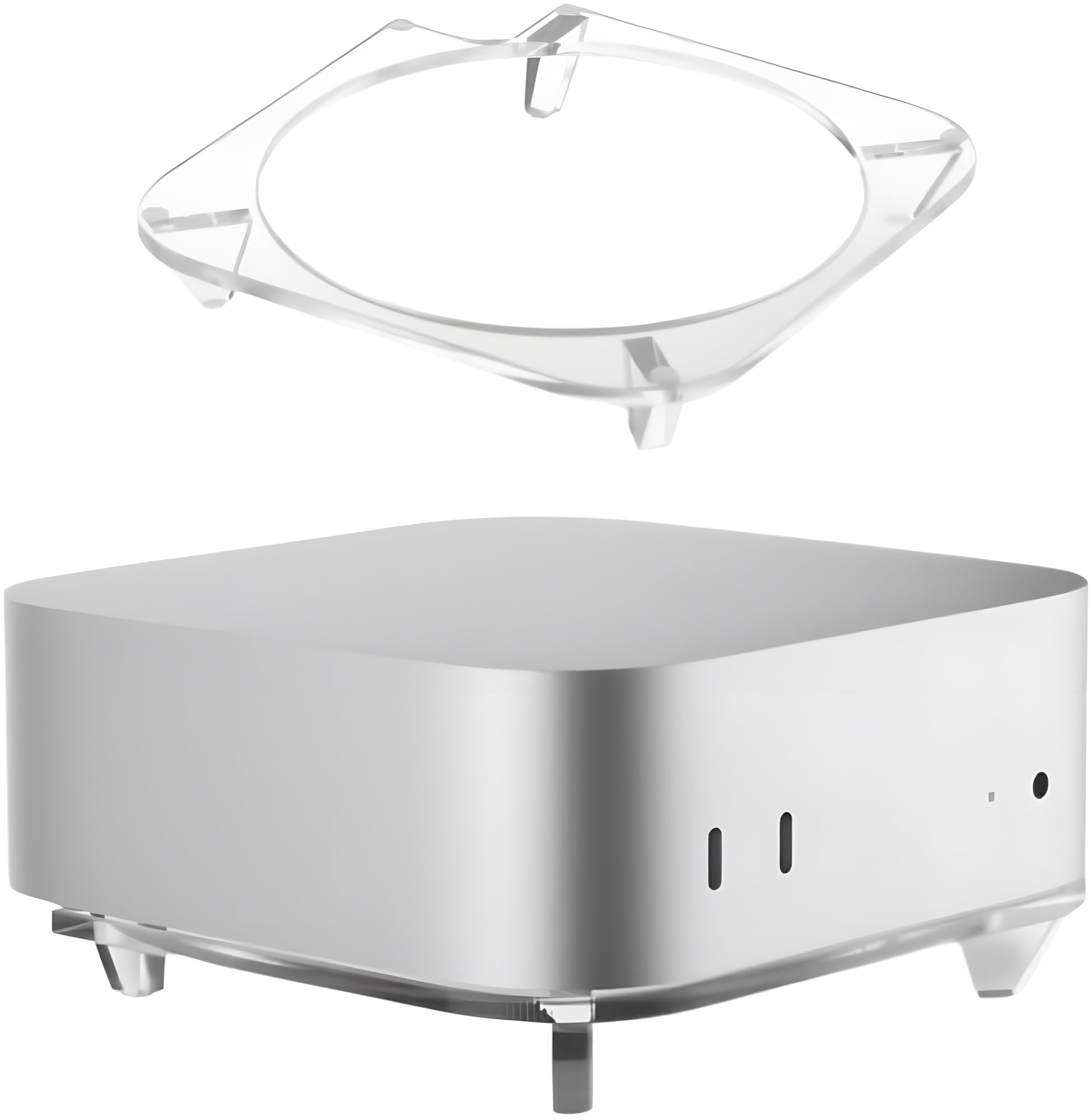 24x7 eMall Acrylic Stand for Mini M4 Models – Transparent Non-Slip Docking Station Desktop Holder, Desk Organization, Power Button Access. ONLY STAND.