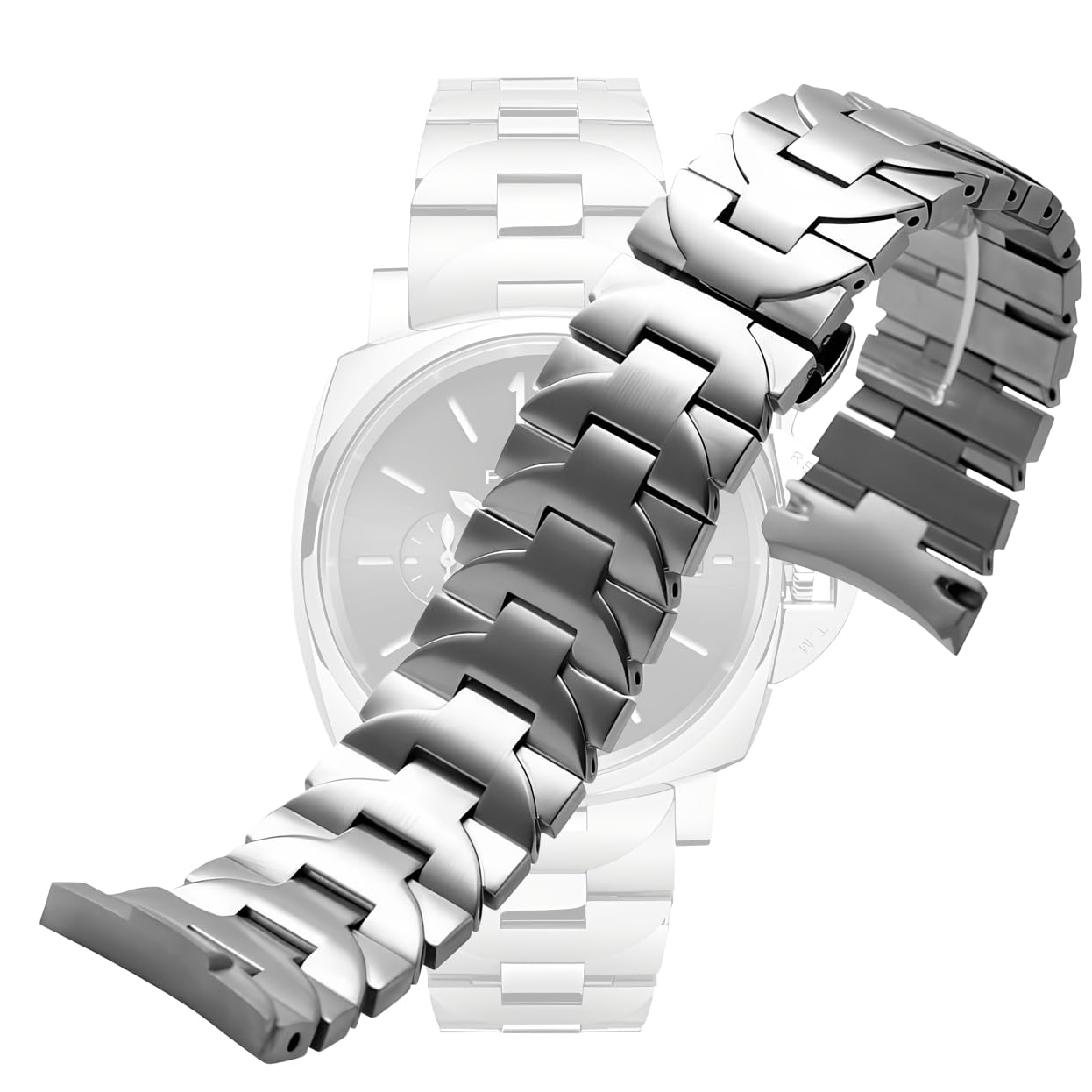 Correa de acero de repuesto para Panerai Luminor Marina en acero inoxidable de 22 mm o 24 mm