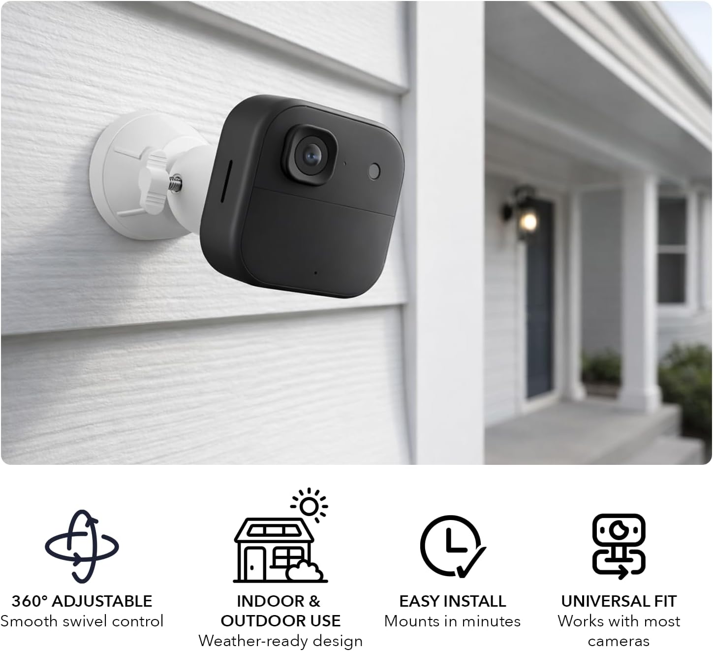 Wasserstein Universal Security Camera Mount Compatible with Blink Outdoor/XT/XT2, Ring Outdoor Cam Plus/Stick Up Cam, Arlo Essential Spotlight/Pro 3/4/Ultra/Ultra 2, eufyCam 2/Pro (2-Pack)