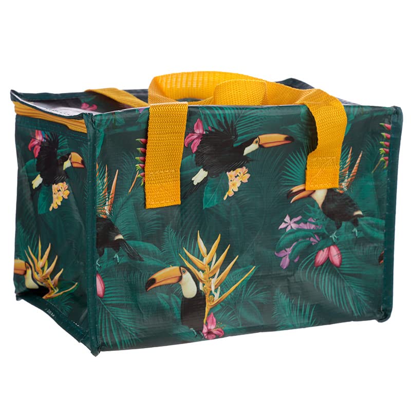 Puckator Woven Picnic Cool Bag with Toucan Party Design, Insulated Camping Bag, Beach Accessories for Women Men Family - Image 4