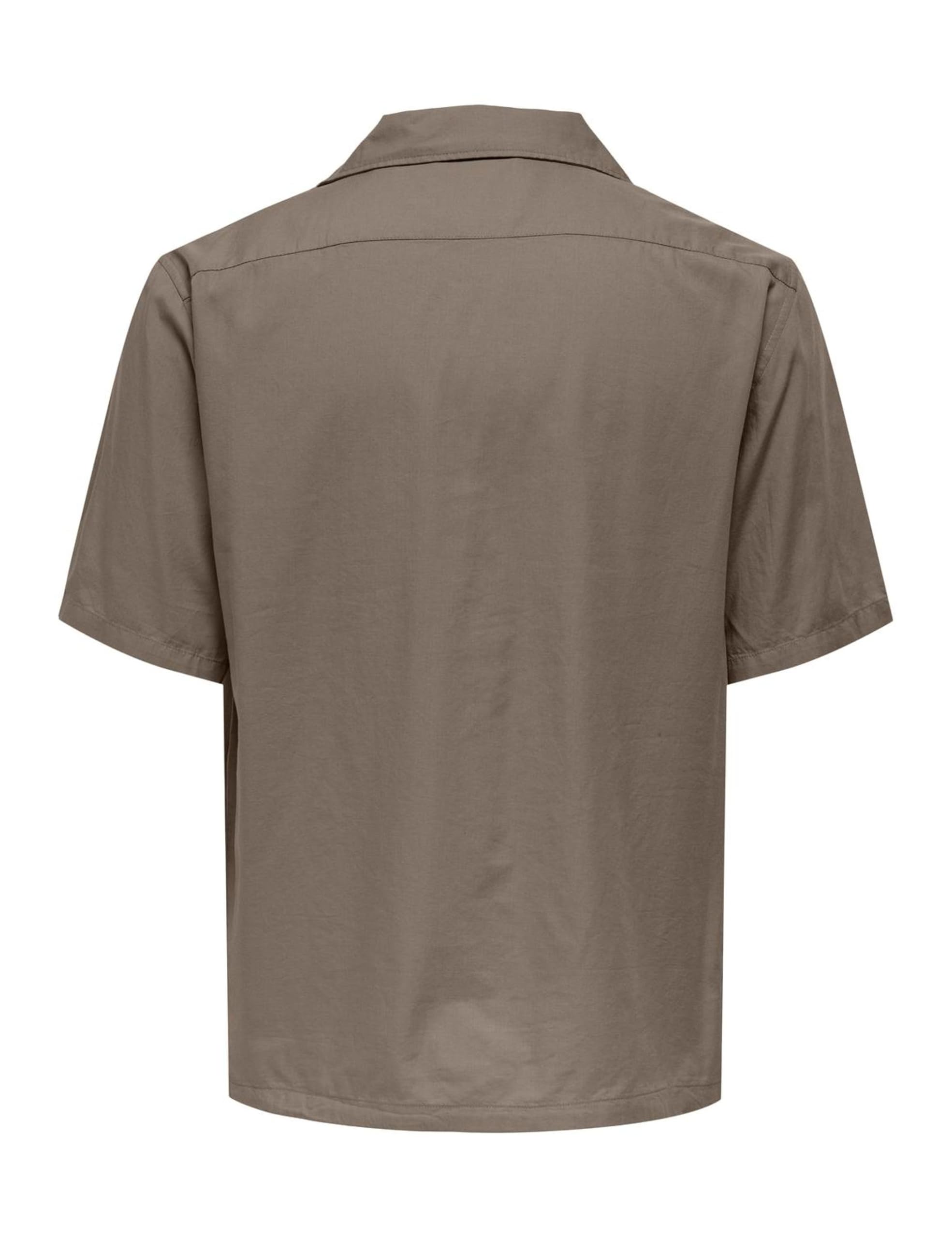 Onsdilem Reg 0300 SS Resort Shirt, Fossil, M