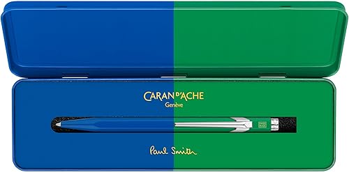 Miniatura 4 de Caran D'Ache Bolígrafo unisex Paul Smith 850 Collection - Bolígrafo de color cobalto y esmeralda, tamaño 5.051 in, con referencia de caja de regalo,
