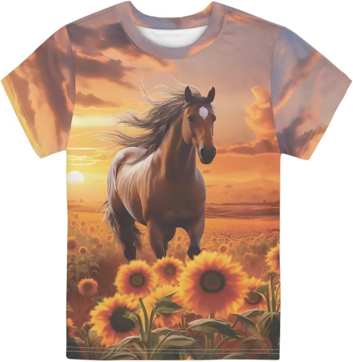Girls Boys Tees Graphic T-Shirt Short Sleeve Shirts Pullover Top for Kids Summer Clothes 3-16