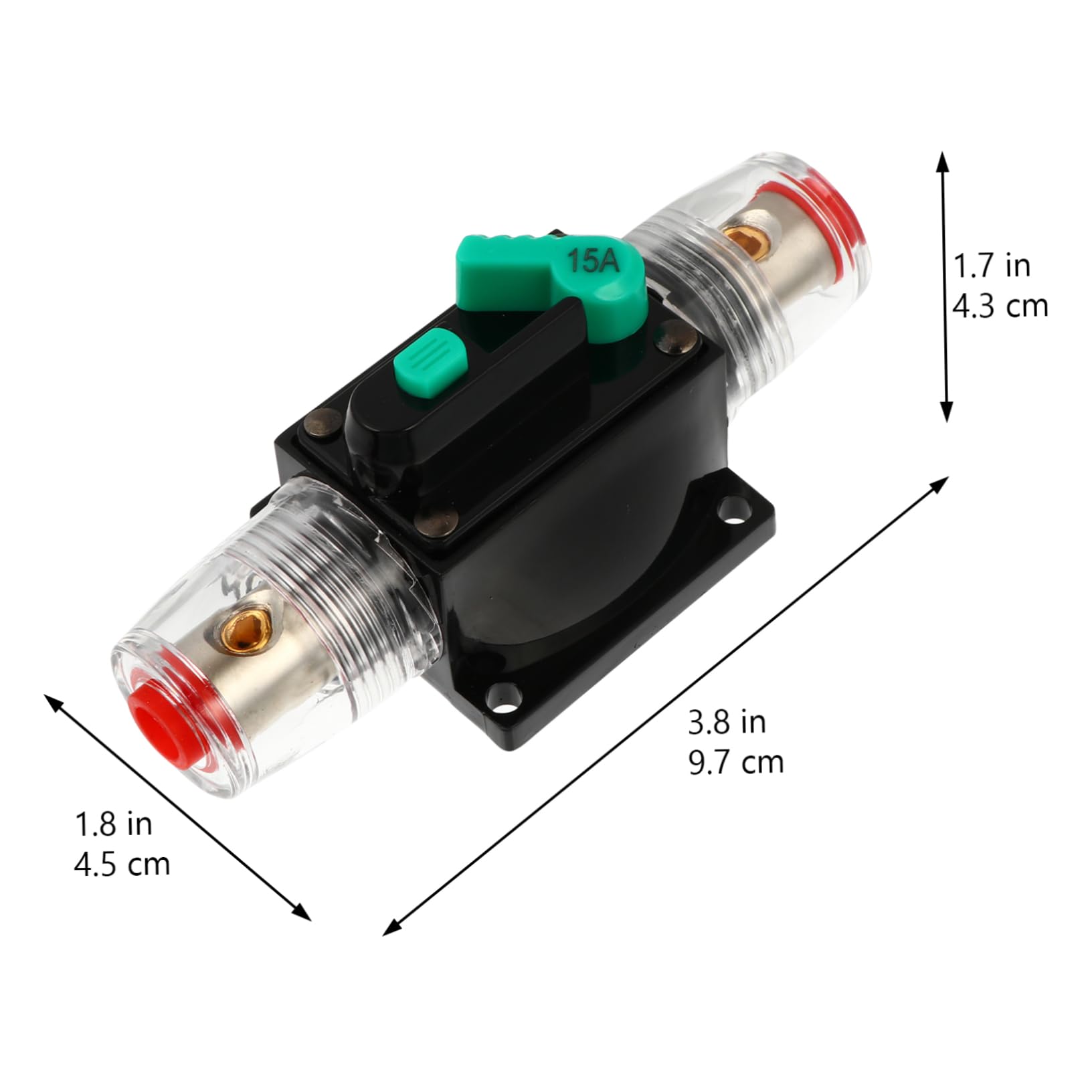 ibasenice 3pièces Disjoncteur Audio Avec Porte-fusible Réinitialisation Manuelle Pour Système Électronique Automobile Étanche Et