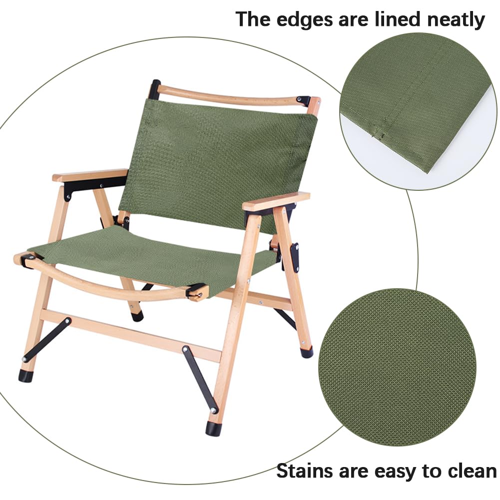 Housse Chaise Pliante GORGECRAFT 2 Housse De Siège De Rechange Pour Chaise De Camping Imperméable Pliable Pour L'Extérieur 48x35cm Vert Olive Foncé Tissu Oxford Portable à Dossier Haut Pour La Randonnée Housse