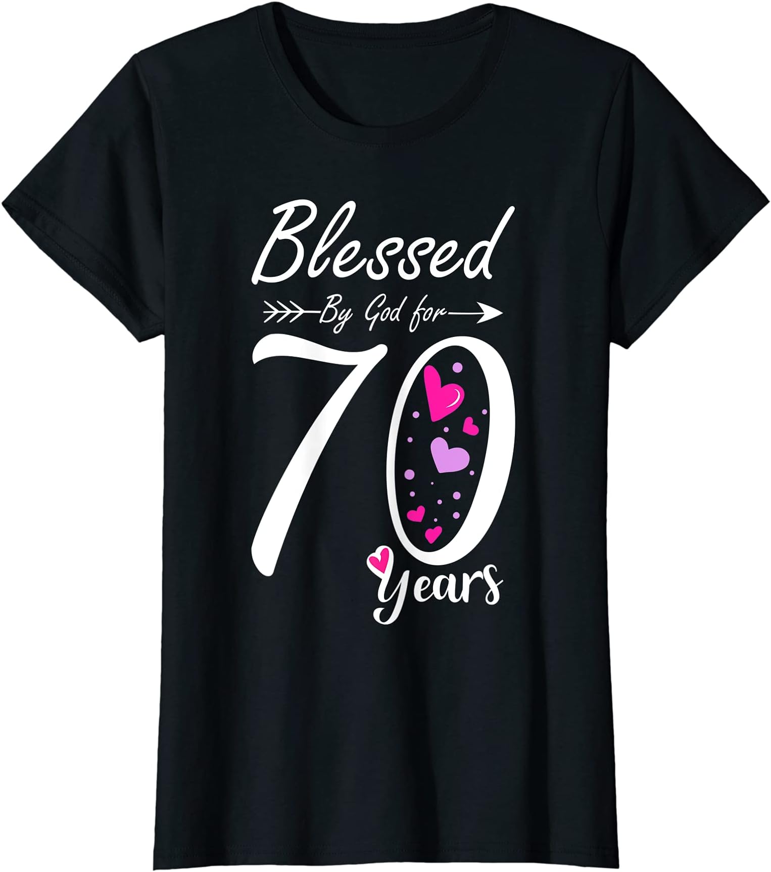 70th Birthday Tee Gift and Blessed for 70 Years Birthday T-Shirt