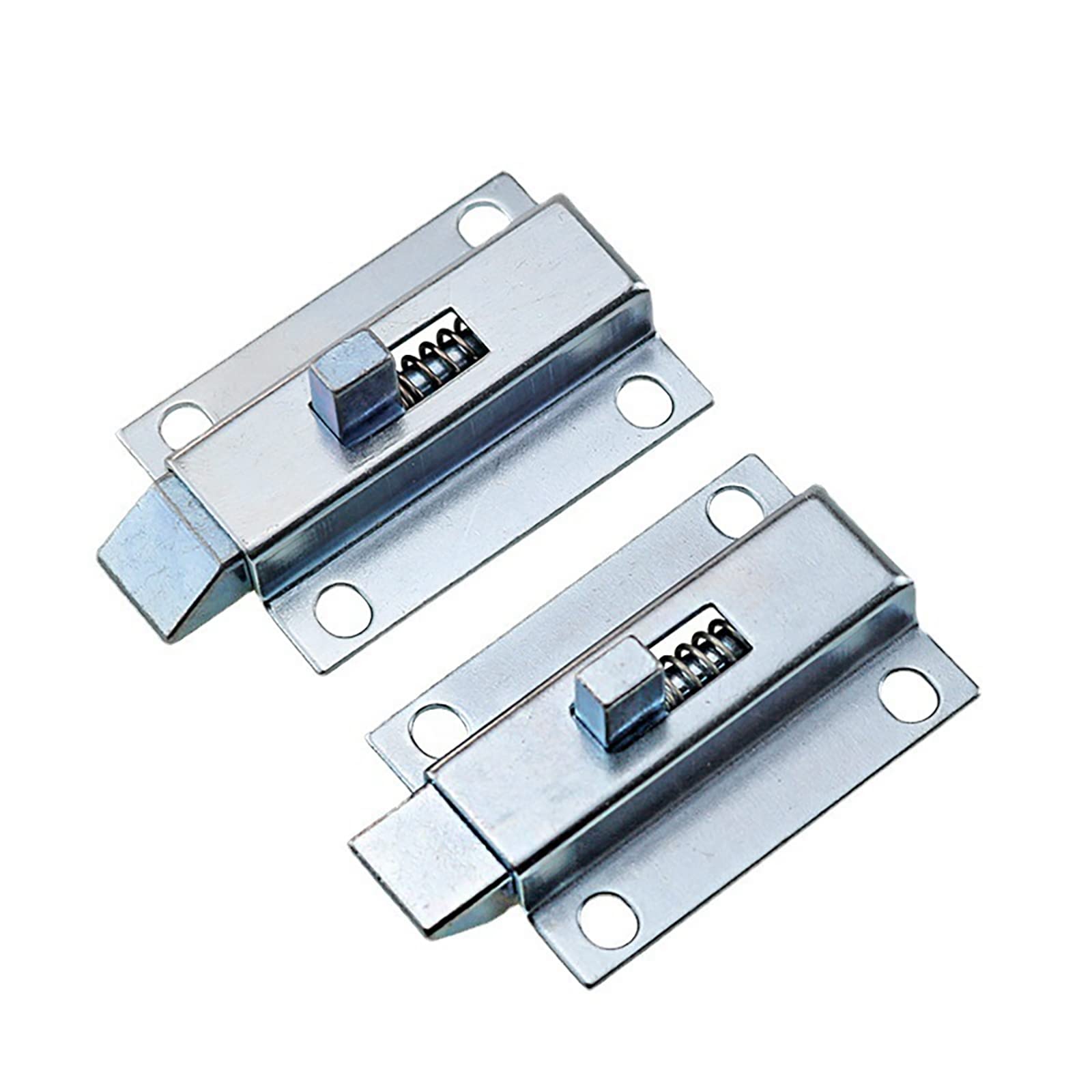 Stainless Steel Sliding Bolt Lock, Stainless Steel SPR. Barrel Bolt Slide Push Button for Cabinets Furniture