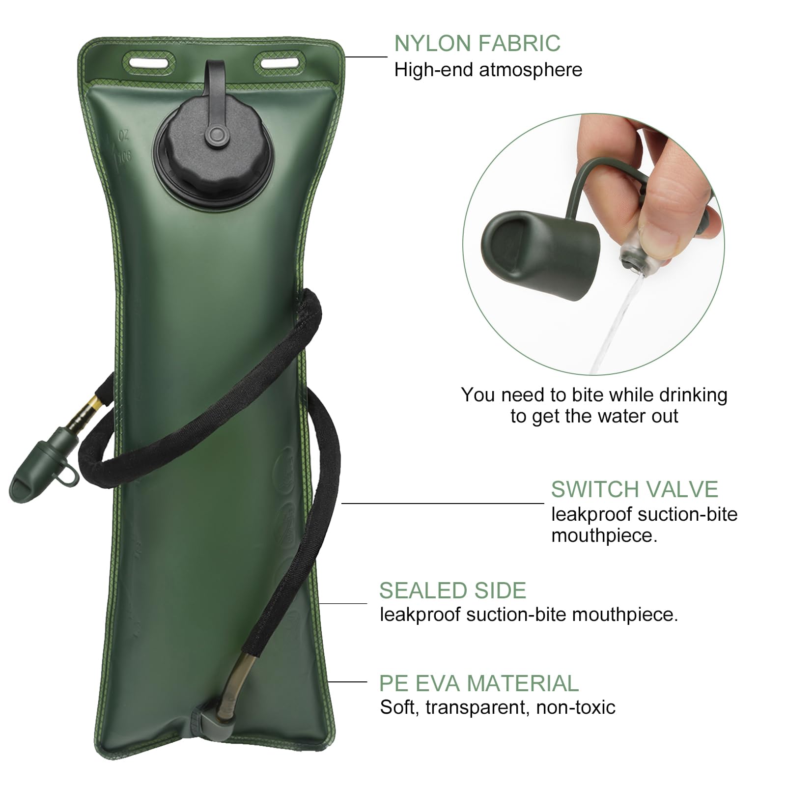 Versatile Hydration Backpack 3L- Lightweight & Durable Water Bladder Bag for Running Hiking, Cycling, Black, UNIQUE - Image 4