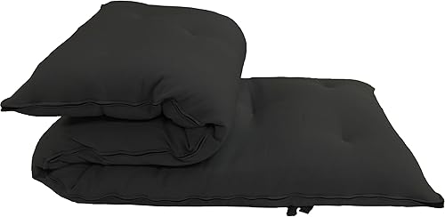 Miniatura 3 de D&D Futon Furniture Cotton/Foam Traditional Japanese/Thai Floor Rolling Futon Mattresses, Yoga Meditation Mats, 3x30x80 Black