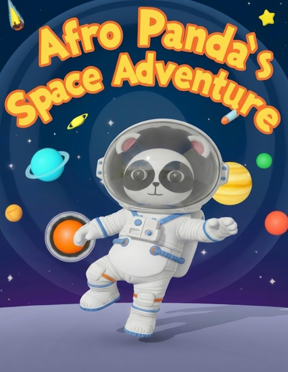 Afro Panda's Space Adventure: A Fun and Educational Coloring Book for Kids Ages 4–8 Featuring All the Planets and the Sun!