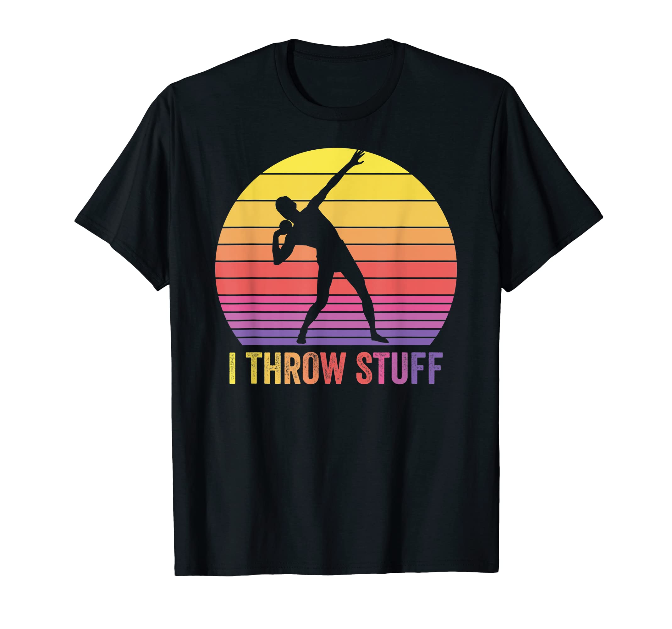 Shot Put I Throw Stuff Retro Vintageathletics Thrower T-Shirt