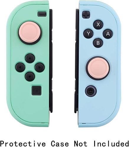 Vista 118 de eXtremeRate PlayVital - Tapas para joystick Switch Lite, tapa analógica de silicona para empuñaduras de pulgar OLED Joycon - Gris claro