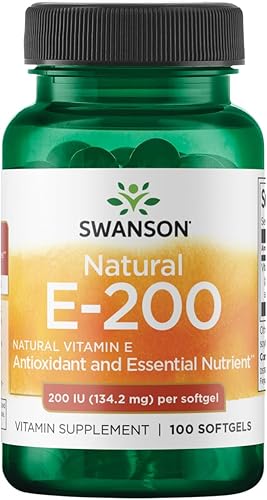Swanson Vitamina E natural, suplemento natural que apoya la salud del corazón y la protección de los tejidos, nutrientes esenciales que promueven la