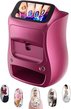 Smart App Control Nail Printer, 3D Automatic Digital Art Machine with Touch Screen - WiFi Connectivity, USB DIY, HD Printing & Quick Drying