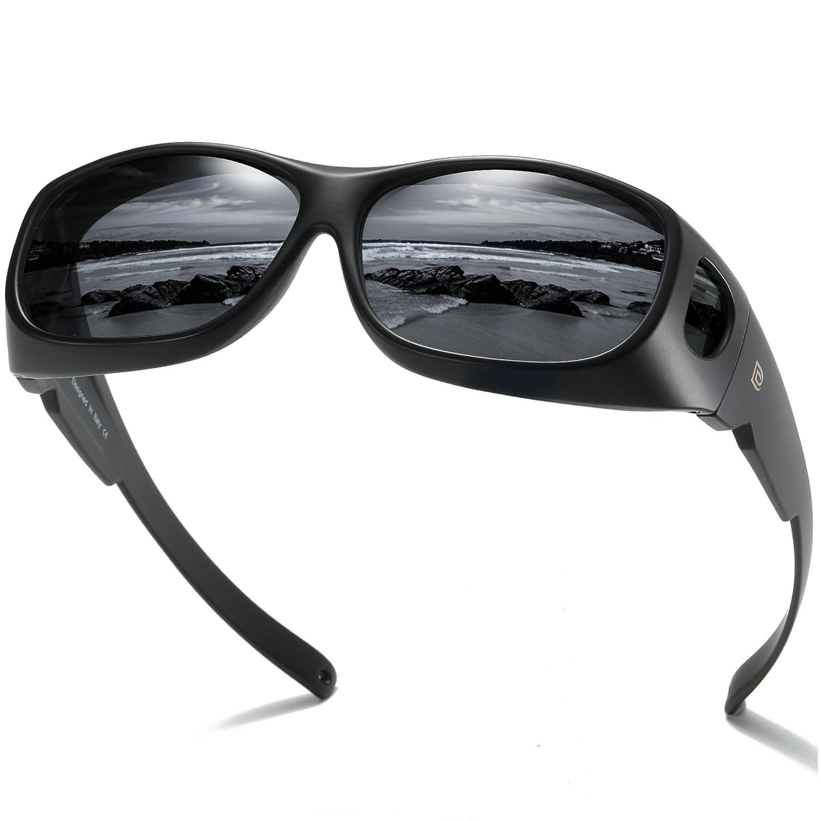 Fit Over Sunglasses Wraparound Sunglasses for Men Women Polarized Wear Over Sun Glasses UV Protection DC8965