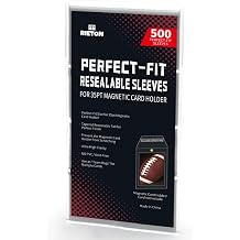 Resealable Team Bags for 35PT Magnetic Card Holders, Exact Fit Sleeves for 35 PT Card Holders 500 Count, 4 Pack x 125 Sleeves