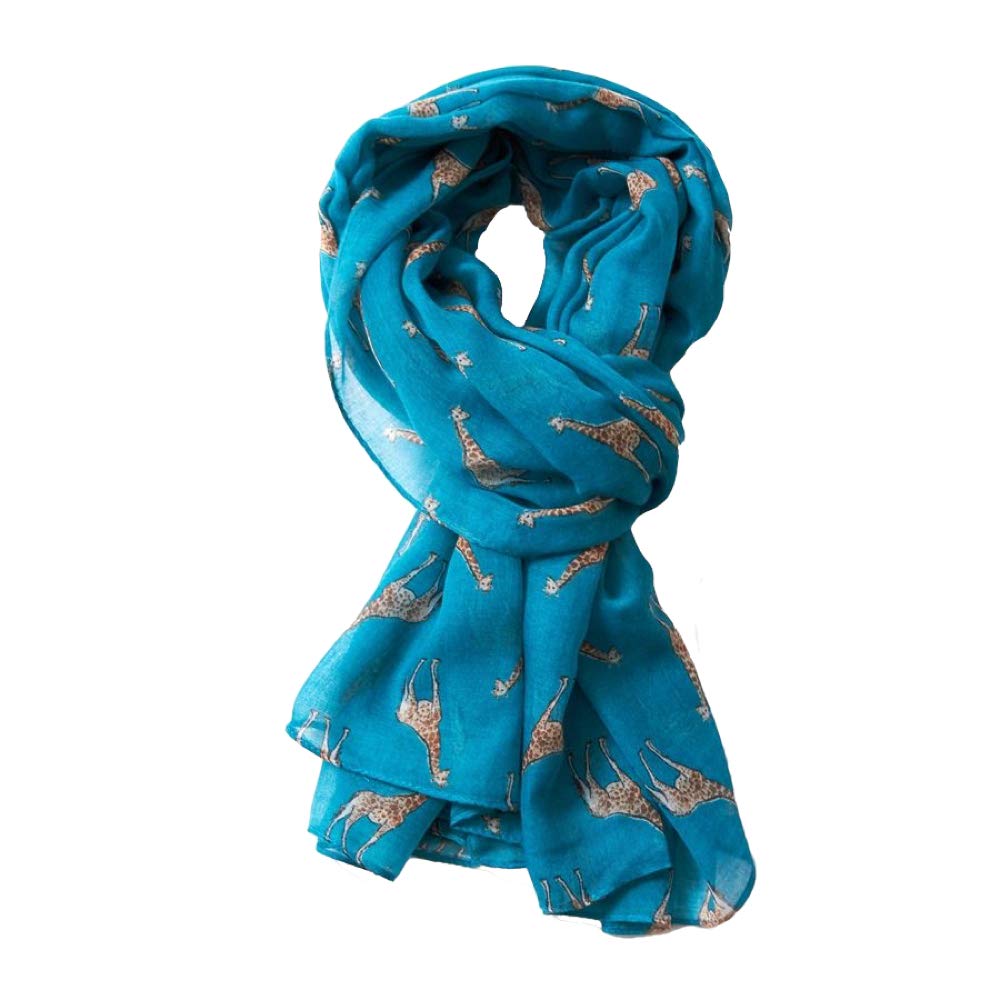 The Olive House Women's Turquoise The Olive House® Giraffe Safari Scarf