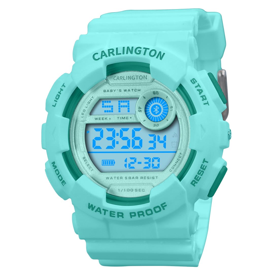 Carlington Kids Digital Watch for Boys and Girls Age 3 to 14 Years Multicoloured Band with Alarm and Date Display - 9121 Red and Green (Green) (B0CSK56C5R) Amazon Price History, Amazon Price Tracker