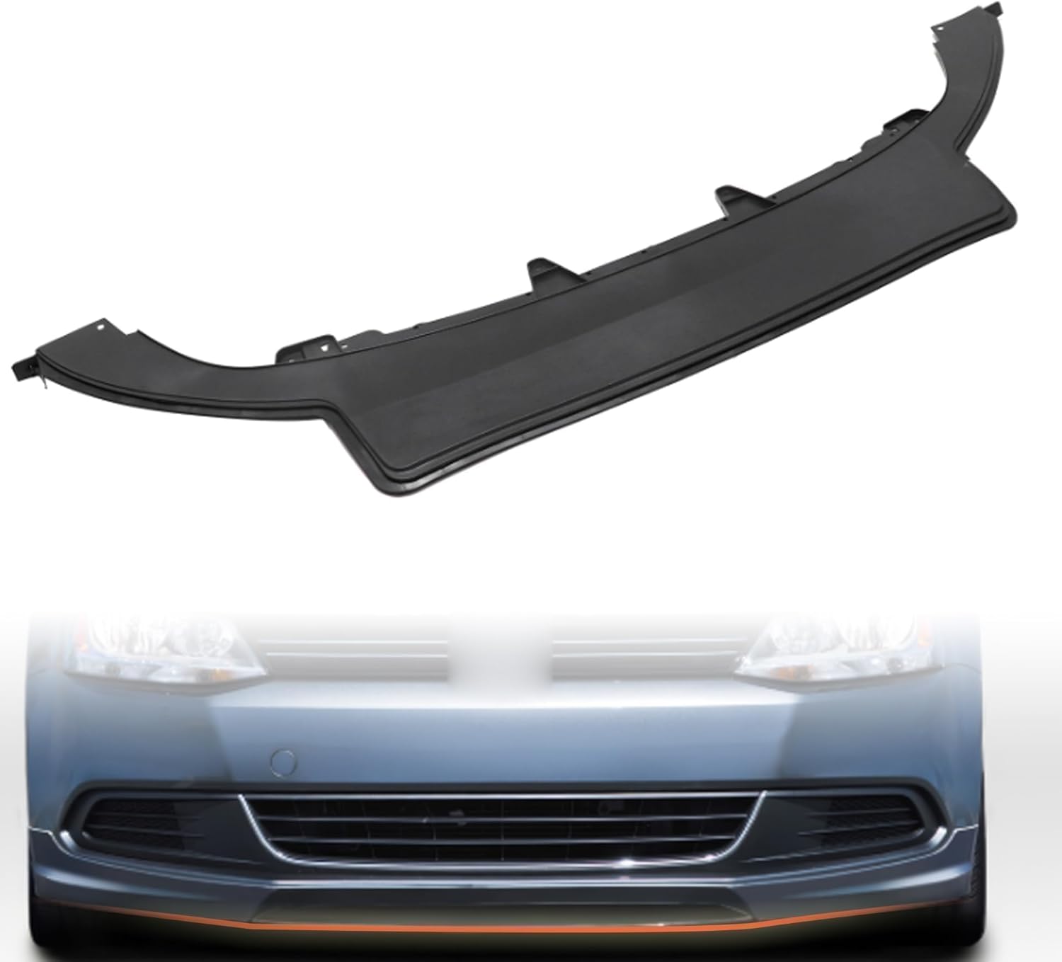 GXARTS Black Bumper Front Lower Spoiler Valance 5C68059039B9 Compatible with Volkswagen Jetta 2011 2012 2013 2014