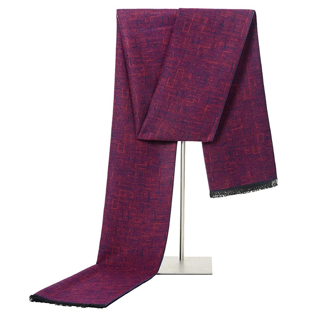 Schals, Warmer Herrenschal, Fransenschal aus Kaschmir, Winterschal for Herren, quadratisch kariert