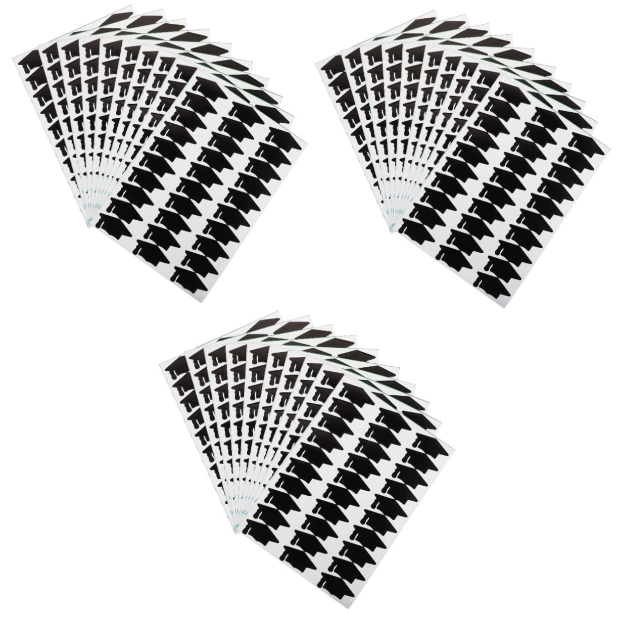 Abaodam 3 Ensembles Autocollants De Chapeau Récompense Stickers Autocollant De Jeu Casquette Stickers Fournitures En Classe Black Papier 10 Feuilles * 3