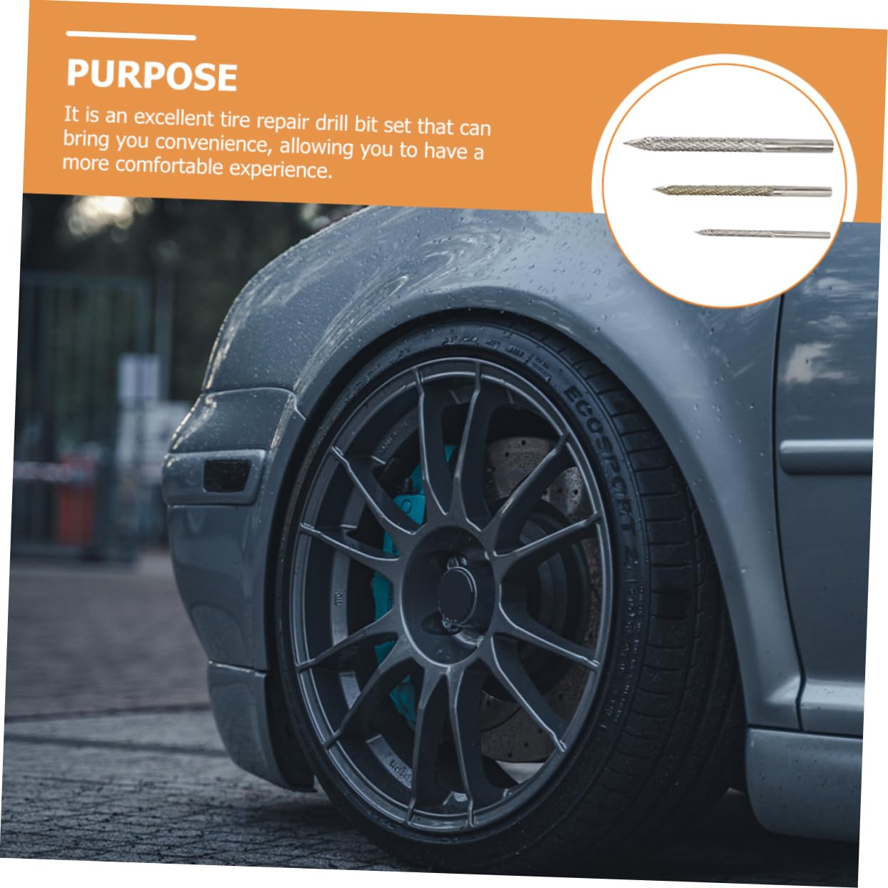 SHERCHPRY 3juegos Puntas De Reparación De Neumáticos De Brocas De Para Automóviles y Motocicletas y Herramienta Para Remover Daños y Puntos De Pinchazo