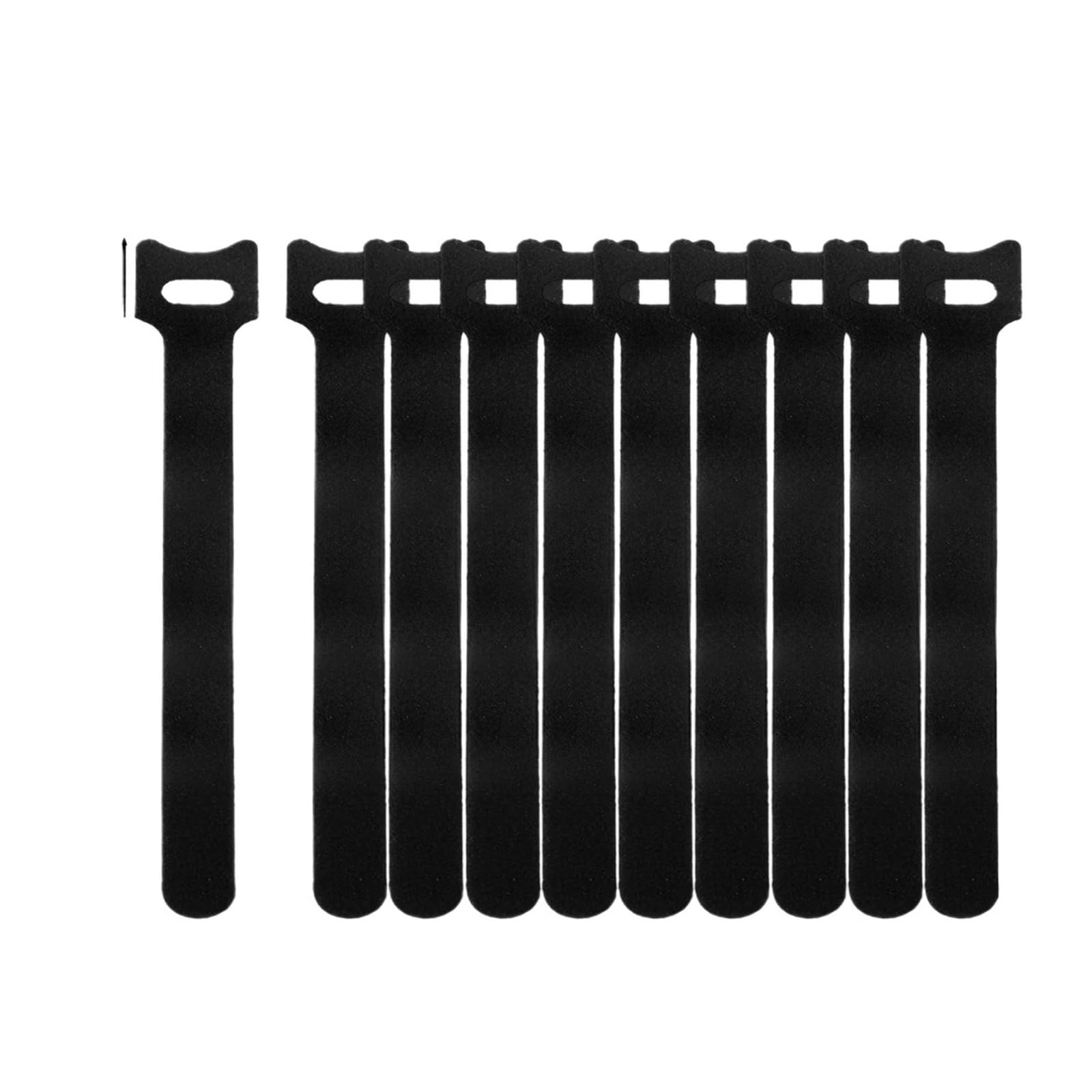 Câble Management Sangles 10-100 pièces attaches de câble en Nylon 150MM organisateur enrouleur fil crochet boucle sangle sur chargement écouteur souris cordon(100Pcs)