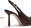 Berness Pumps de Tacón Stiletto Medio de 3.5 Pulgadas para Mujer con Punta Afilada y Tira en el Talón 7