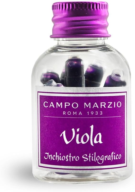 Campo Marzio Pack of 6 Violet Fountain Pen Ink Cartridges